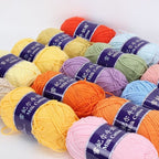 5Ply Milk Cotton Yarn (100g) – Premium Crochet & Knitting Yarn – Benang Kait – 雪妃尔