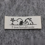 5pcs Cartoon Cute Cotton Handmade Printed Label DIY Handmade Article Collar Label Hair Band Cloth Label Trademark02