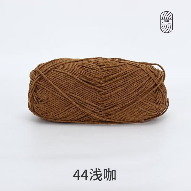 5Ply Milk Cotton Yarn (100g) – Premium Crochet & Knitting Yarn – Benang Kait – 雪妃尔