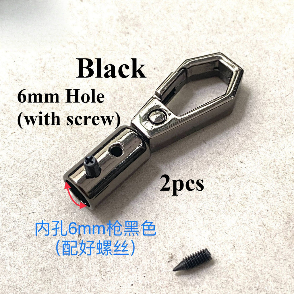 2pcs - Bell Buckle 6mm / 8mm- Rope Barrier End Stopper with Hook - Cangkuk Besi Kuku Kambing