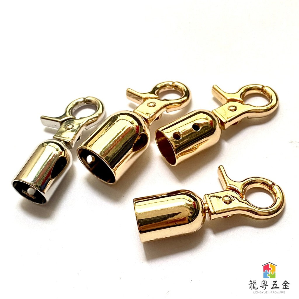 2pcs - Bell Buckle 12.5mm / 15.5mm- Rope Barrier End Stopper with Hook - Cangkuk Besi Kuku Kambing