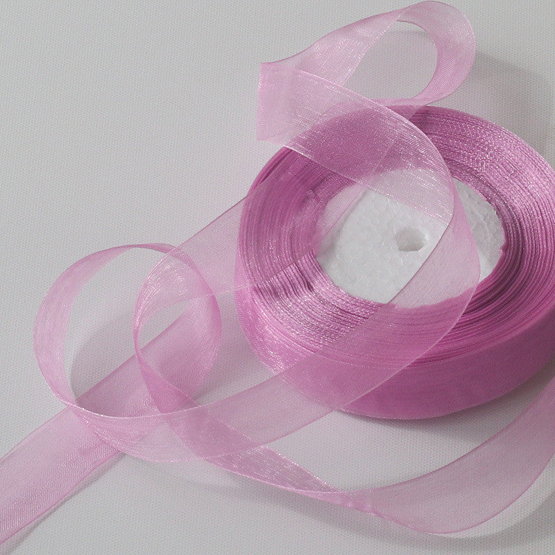 50 Yards Ribbon Organza 25mm width for decoration/ DIY Bag Sewing Ribbon/ Reben Organsa