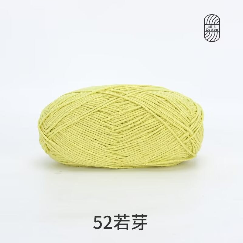 5Ply Milk Cotton Yarn (100g) – Premium Crochet & Knitting Yarn – Benang Kait – 雪妃尔