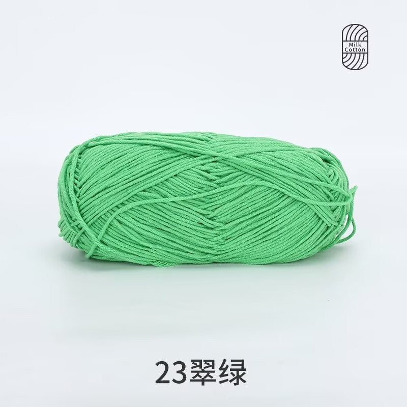 5Ply Milk Cotton Yarn (100g) – Premium Crochet & Knitting Yarn – Benang Kait – 雪妃尔