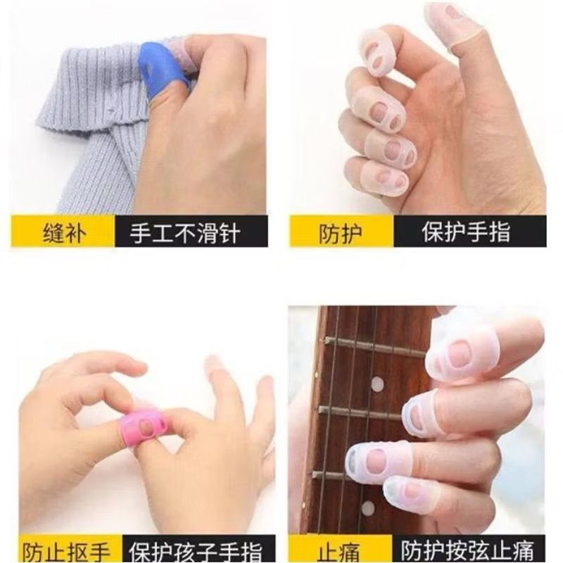 Silicon Finger Tip Protector -Thimble- Antipain Fingerstall- Rubber Needle Sewing Tools