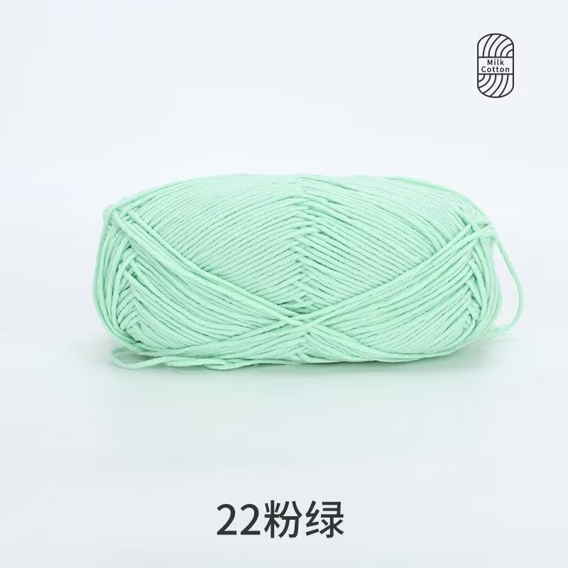 5Ply Milk Cotton Yarn (100g) – Premium Crochet & Knitting Yarn – Benang Kait – 雪妃尔