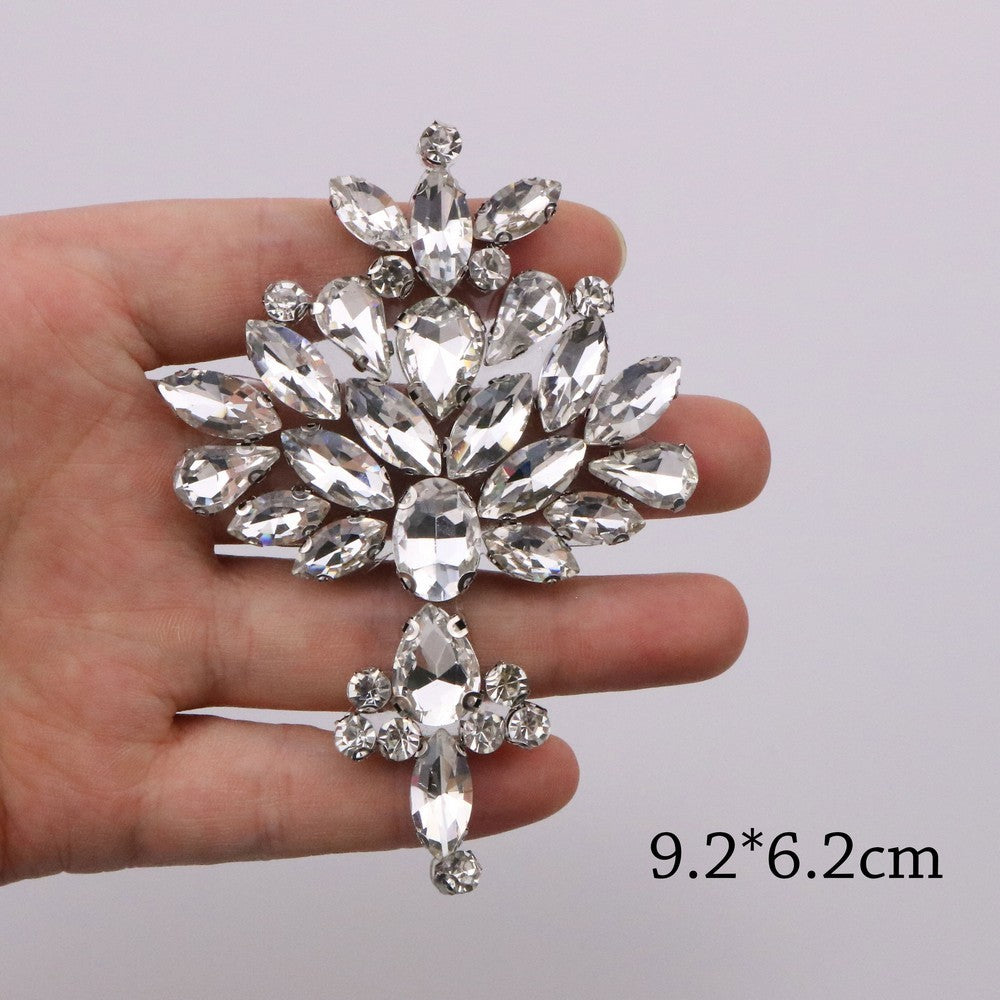 Premium Quality- Chunky Diamond Beads- Iron on Rhinestone - Crystal Clear Patch Diamond Beads- Manik Tampal