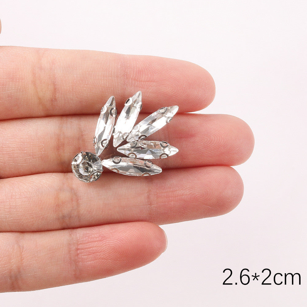 Premium Quality- Chunky Diamond Beads- Iron on Rhinestone - Crystal Clear Patch Diamond Beads- Manik Tampal