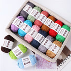 50g Core-Filled Cotton Yarn- Genuine Cotton Crochet Yarn- Core Filled T-Shirt Yarn- Benang Kait