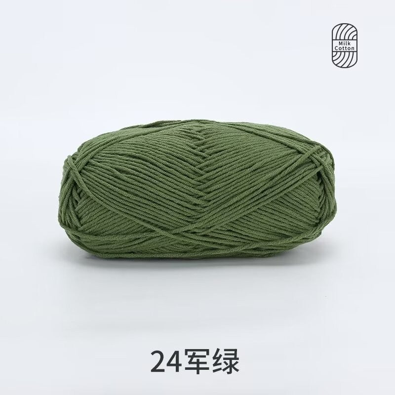 5Ply Milk Cotton Yarn (100g) – Premium Crochet & Knitting Yarn – Benang Kait – 雪妃尔