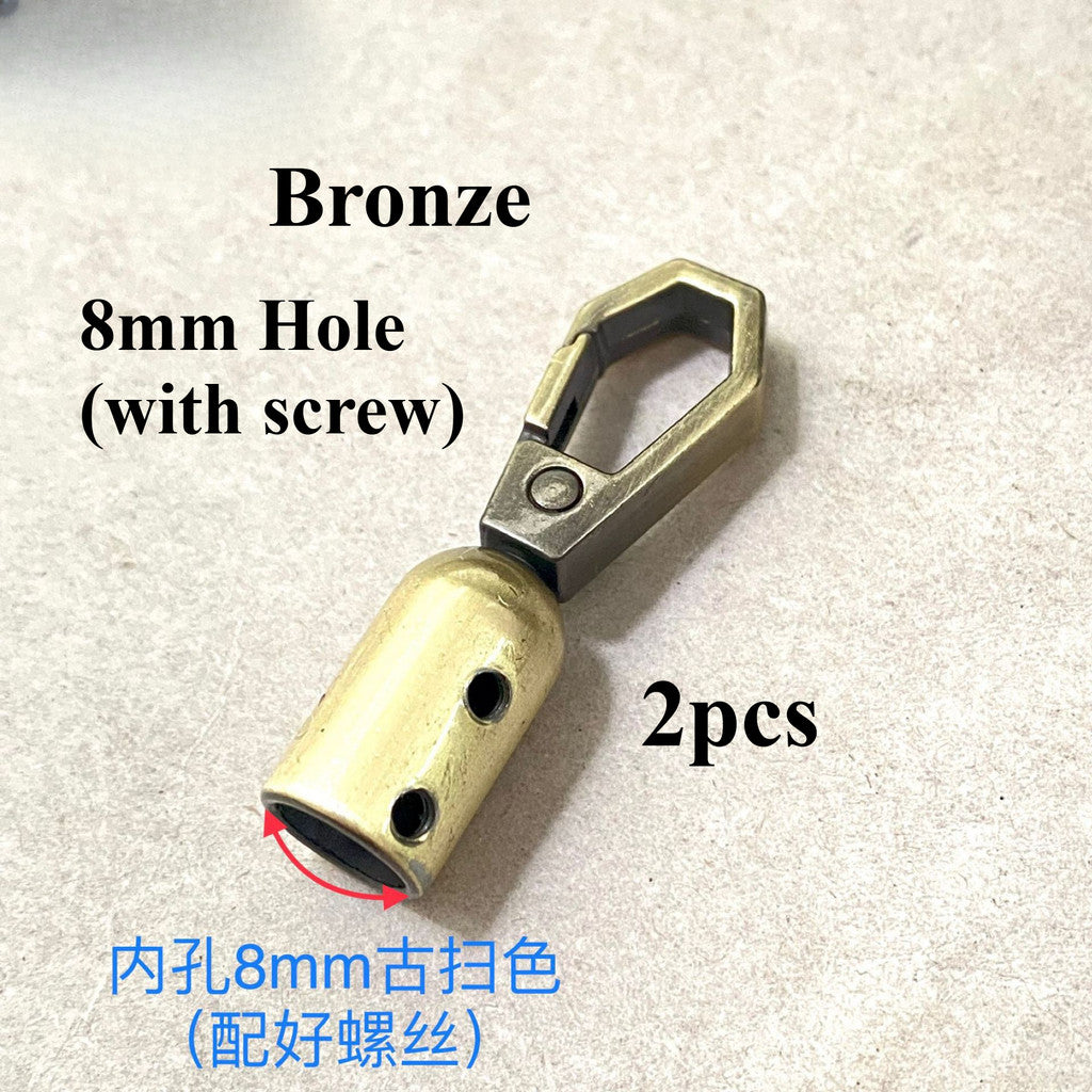 2pcs - Bell Buckle 6mm / 8mm- Rope Barrier End Stopper with Hook - Cangkuk Besi Kuku Kambing