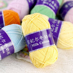 5Ply Milk Cotton Yarn (100g) – Premium Crochet & Knitting Yarn – Benang Kait – 雪妃尔