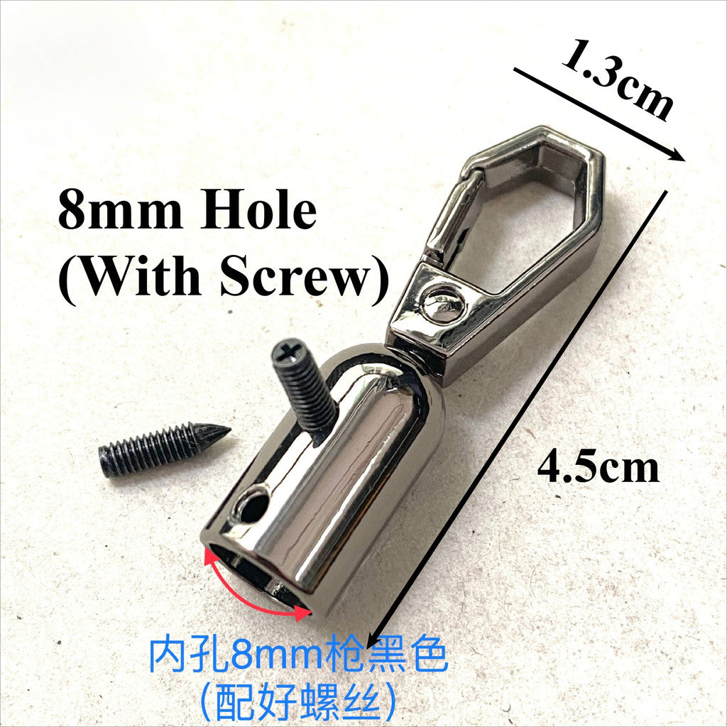 2pcs - Bell Buckle 6mm / 8mm- Rope Barrier End Stopper with Hook - Cangkuk Besi Kuku Kambing