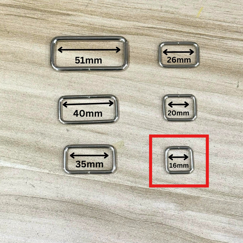2pcs- Metal Square Buckle Ring- Rectangle Ring- Strap Ring Loop- Bag Accessories