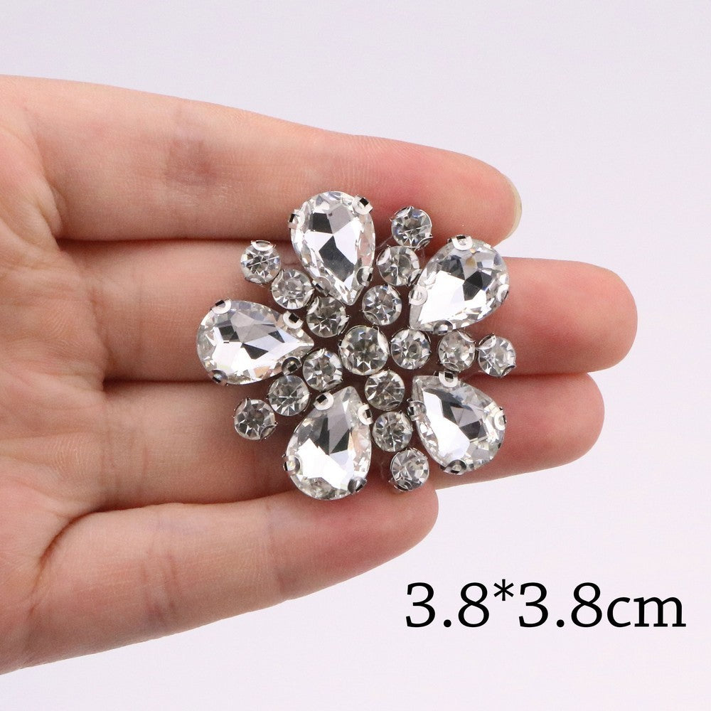 Premium Quality- Chunky Diamond Beads- Iron on Rhinestone - Crystal Clear Patch Diamond Beads- Manik Tampal