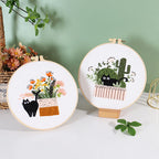 Embroidery Kit/ Needlework for Beginner/ Set Sulaman Tangan /DIY cross stitch set / Cat Series Embroidery Material Kit