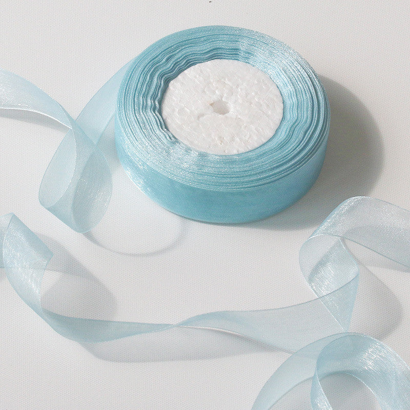 50 Yards Ribbon Organza 25mm width for decoration/ DIY Bag Sewing Ribbon/ Reben Organsa