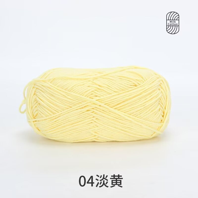 5Ply Milk Cotton Yarn (100g) – Premium Crochet & Knitting Yarn – Benang Kait – 雪妃尔