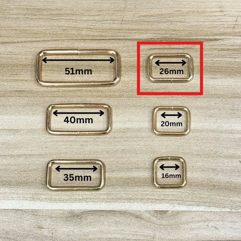 2pcs- Metal Square Buckle Ring- Rectangle Ring- Strap Ring Loop- Bag Accessories
