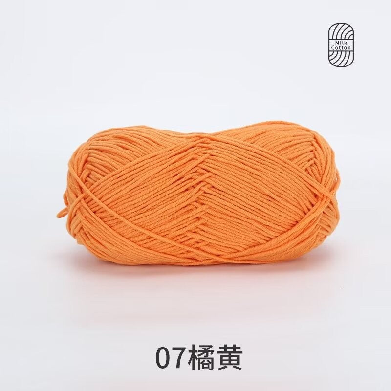 5Ply Milk Cotton Yarn (100g) – Premium Crochet & Knitting Yarn – Benang Kait – 雪妃尔