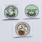 5pcs Cartoon Cute Cotton Handmade Printed Label DIY Handmade Article Collar Label Hair Band Cloth Label Trademark02