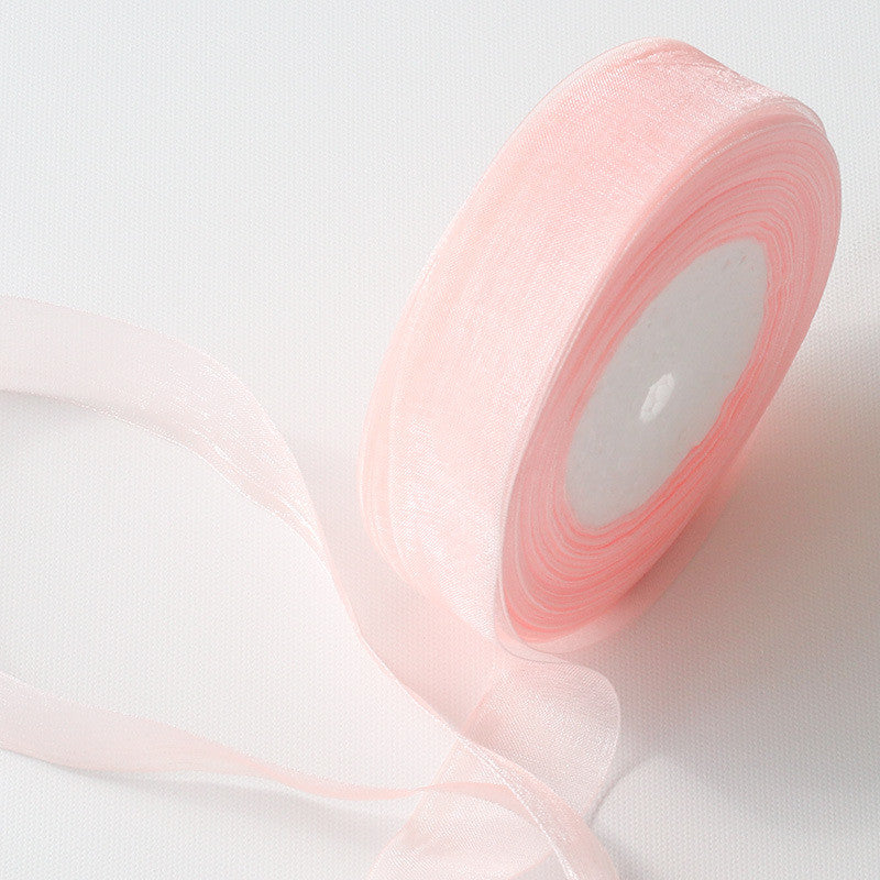 50 Yards Ribbon Organza 25mm width for decoration/ DIY Bag Sewing Ribbon/ Reben Organsa