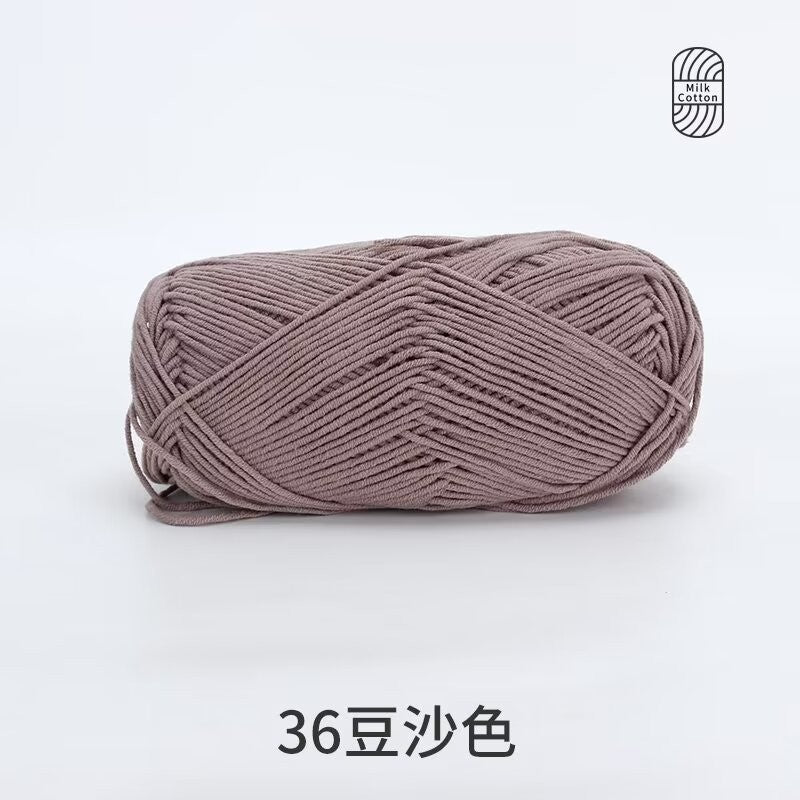 5Ply Milk Cotton Yarn (100g) – Premium Crochet & Knitting Yarn – Benang Kait – 雪妃尔