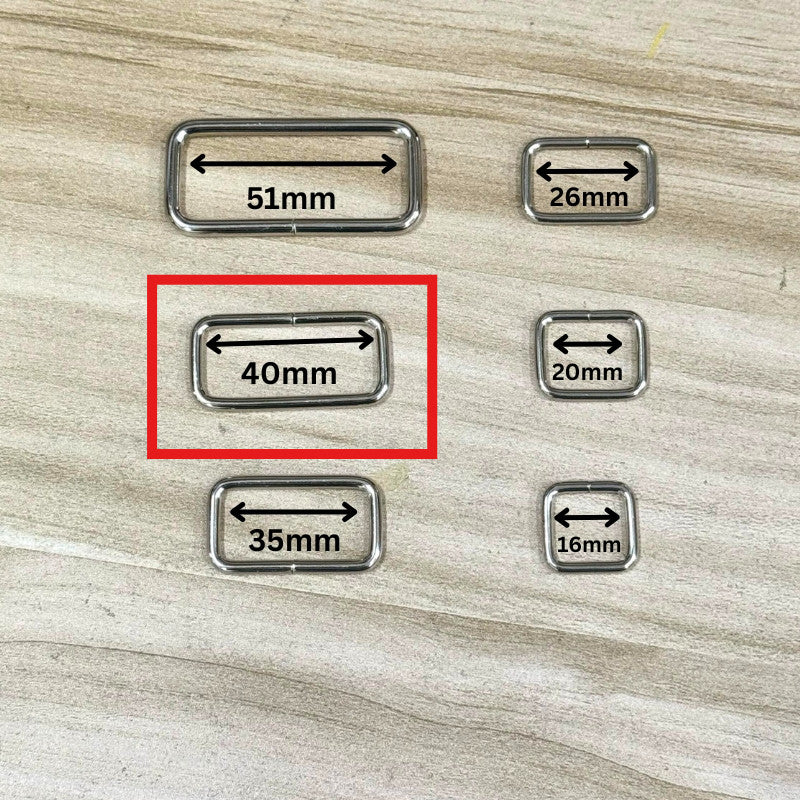 2pcs- Metal Square Buckle Ring- Rectangle Ring- Strap Ring Loop- Bag Accessories