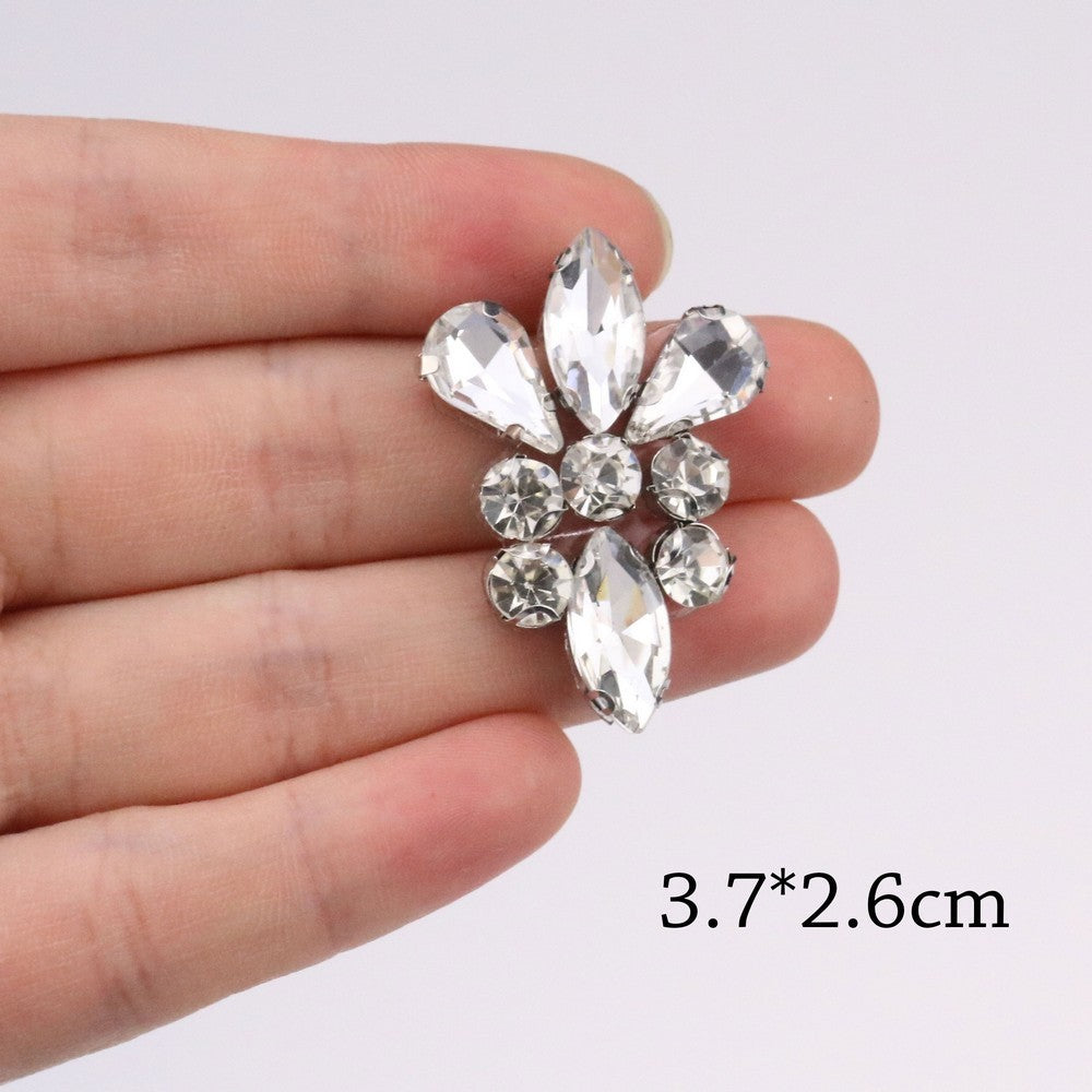Premium Quality- Chunky Diamond Beads- Iron on Rhinestone - Crystal Clear Patch Diamond Beads- Manik Tampal