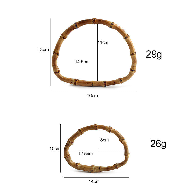 1 pair- Multi Sizes Bag Handle- Bamboo Handle- Bag Accessories- Pemegang Beg