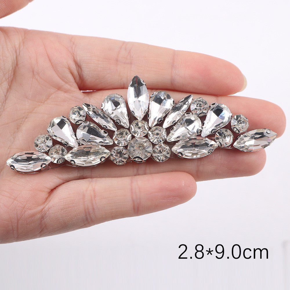 Premium Quality- Chunky Diamond Beads- Iron on Rhinestone - Crystal Clear Patch Diamond Beads- Manik Tampal