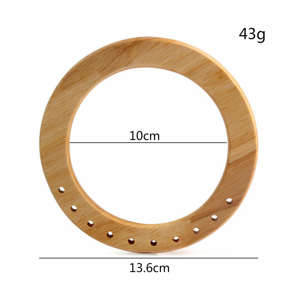 1 pair- Multi Sizes Bag Handle with Hole- Wooden Handle- Bag Accessories- Pemegang Beg