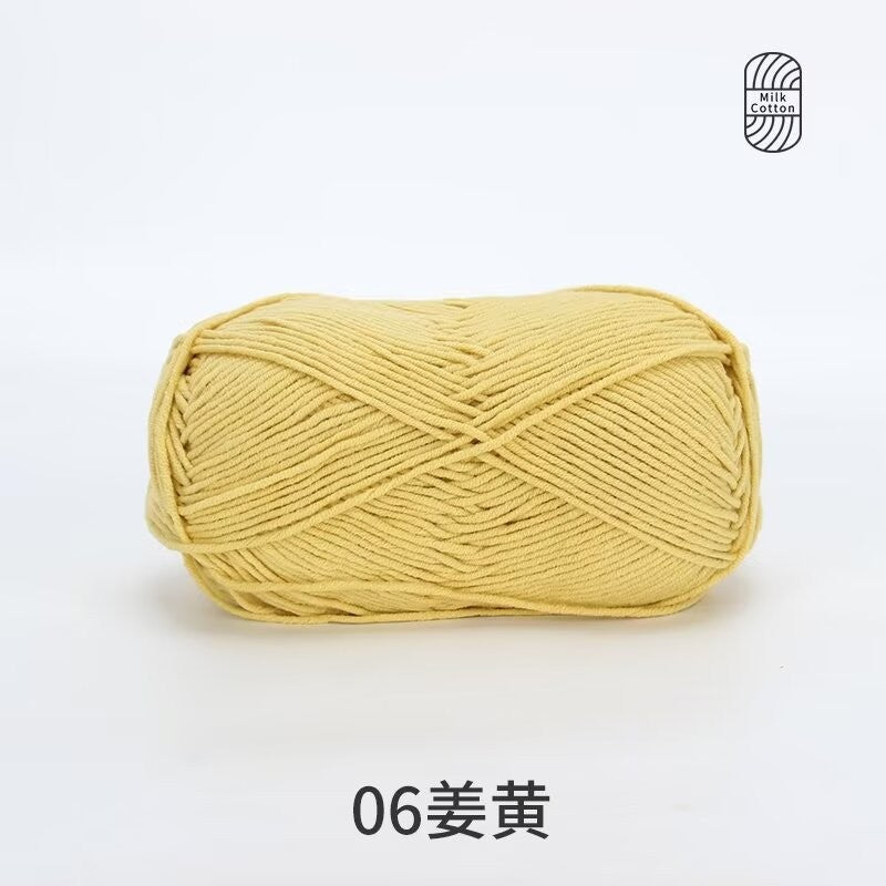 5Ply Milk Cotton Yarn (100g) – Premium Crochet & Knitting Yarn – Benang Kait – 雪妃尔