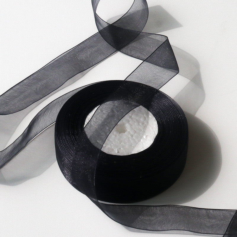 50 Yards Ribbon Organza 25mm width for decoration/ DIY Bag Sewing Ribbon/ Reben Organsa