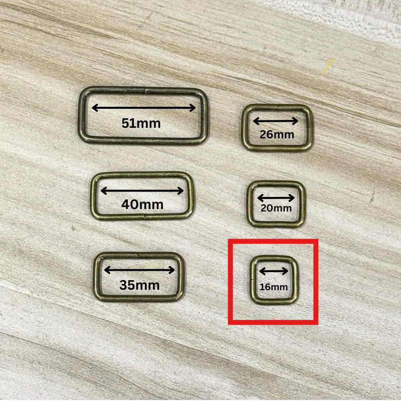 2pcs- Metal Square Buckle Ring- Rectangle Ring- Strap Ring Loop- Bag Accessories