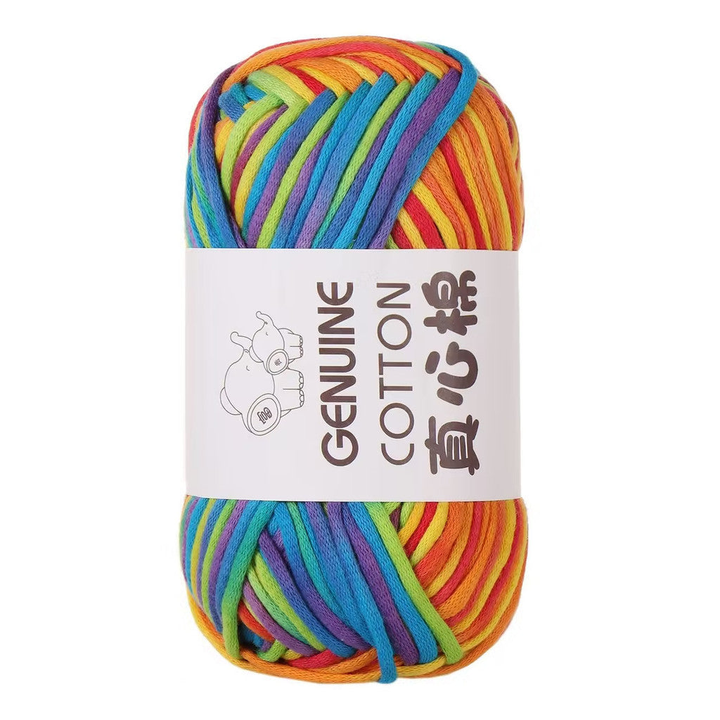 50g Core-Filled Cotton Yarn- Genuine Cotton Crochet Yarn- Core Filled T-Shirt Yarn- Benang Kait