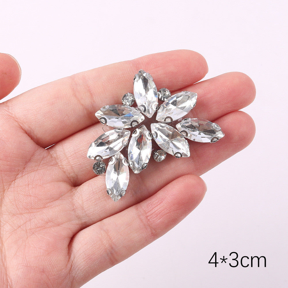 Premium Quality- Chunky Diamond Beads- Iron on Rhinestone - Crystal Clear Patch Diamond Beads- Manik Tampal