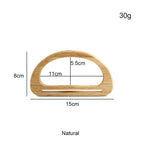 1 pair - Multi Sizes Bag Handle- Wooden Handle- Bag Accessories- Pemegang Beg
