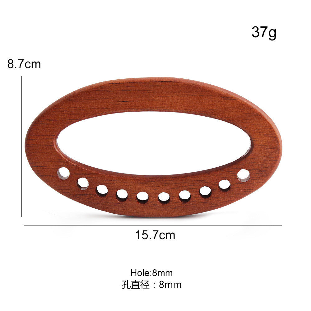1 pair- Multi Sizes Bag Handle with Hole- Wooden Handle- Bag Accessories- Pemegang Beg