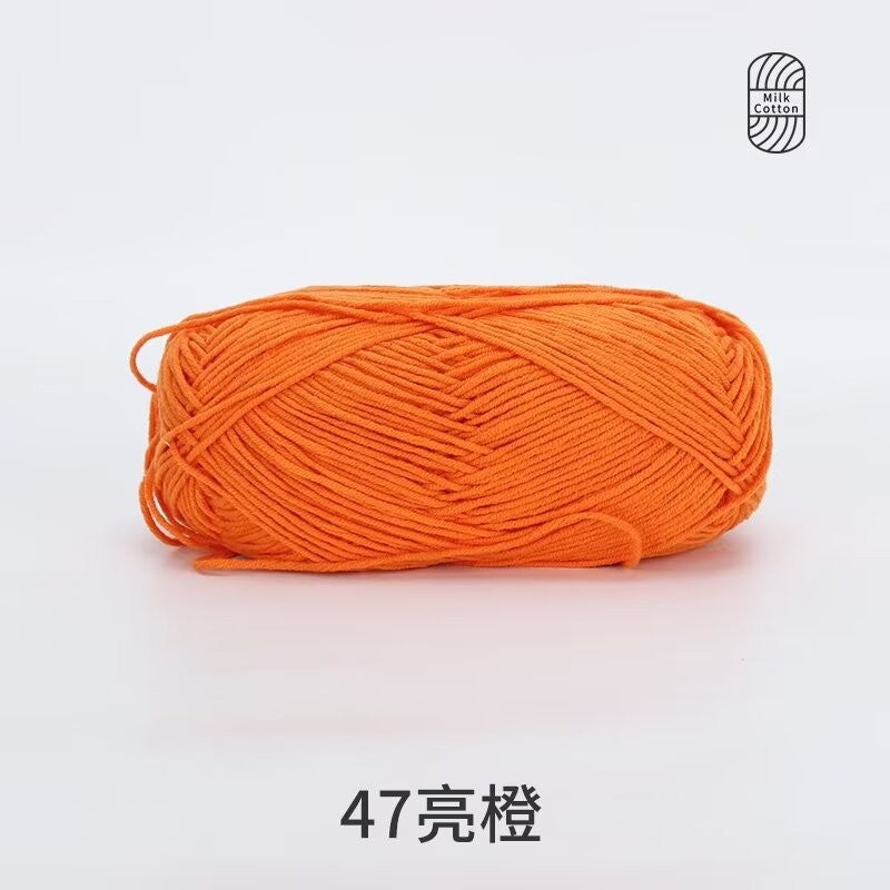 5Ply Milk Cotton Yarn (100g) – Premium Crochet & Knitting Yarn – Benang Kait – 雪妃尔