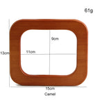 1 pair - Rectangle Wooden Bag Handle - Bag Replacement Handle- Pemegang Beg Kayu