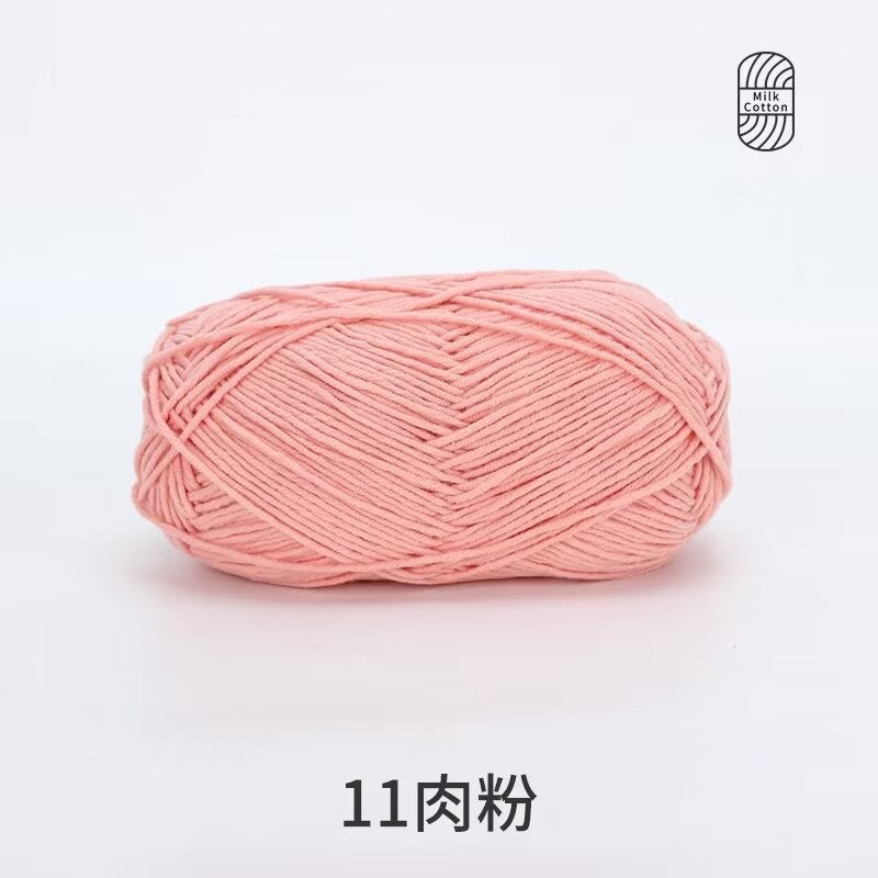 5Ply Milk Cotton Yarn (100g) – Premium Crochet & Knitting Yarn – Benang Kait – 雪妃尔