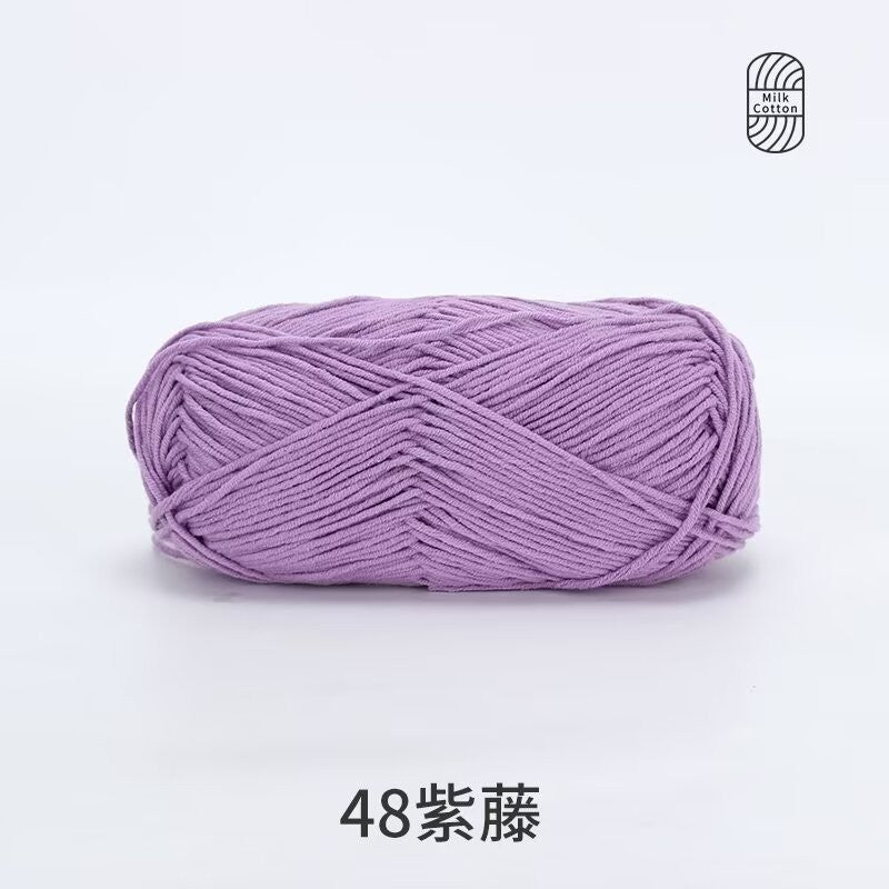 5Ply Milk Cotton Yarn (100g) – Premium Crochet & Knitting Yarn – Benang Kait – 雪妃尔