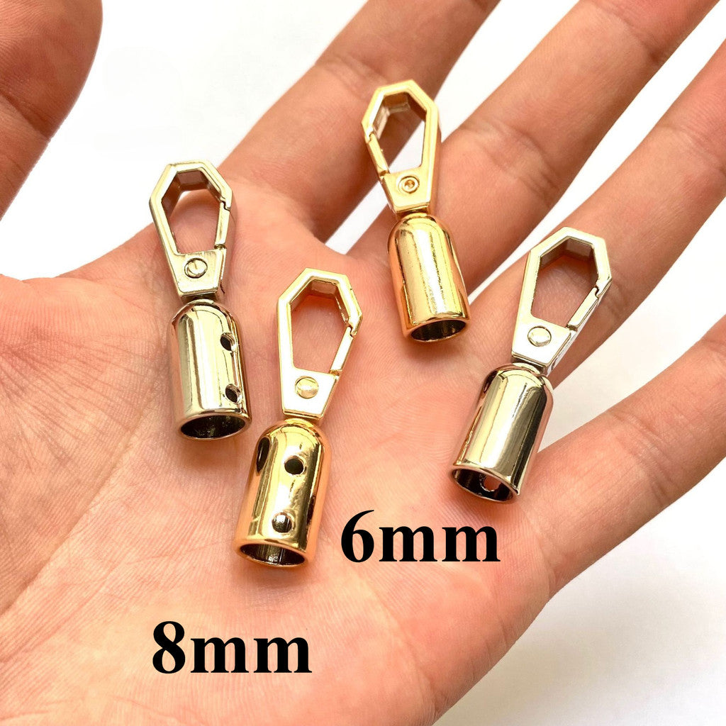 2pcs - Bell Buckle 6mm / 8mm- Rope Barrier End Stopper with Hook - Cangkuk Besi Kuku Kambing