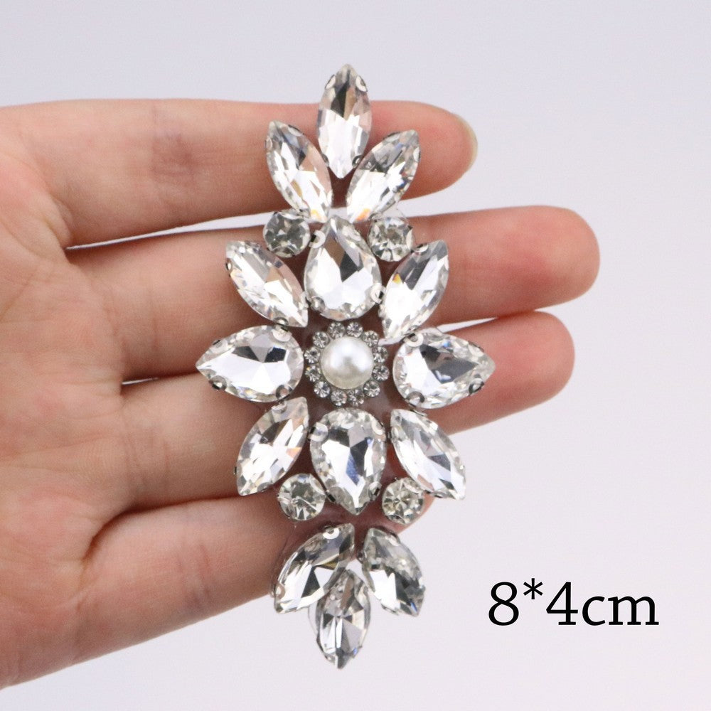 Premium Quality- Chunky Diamond Beads- Iron on Rhinestone - Crystal Clear Patch Diamond Beads- Manik Tampal