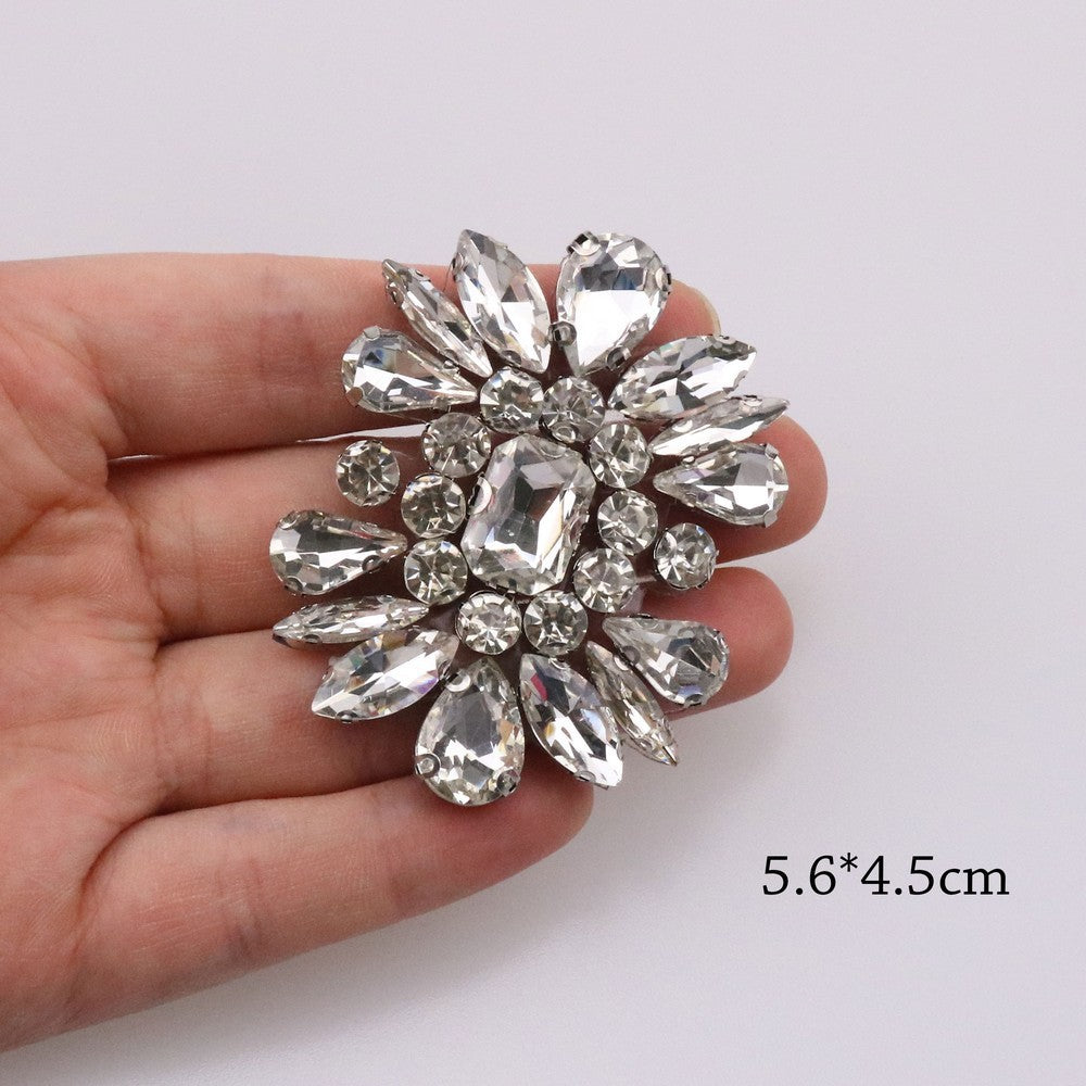 Premium Quality- Chunky Diamond Beads- Iron on Rhinestone - Crystal Clear Patch Diamond Beads- Manik Tampal