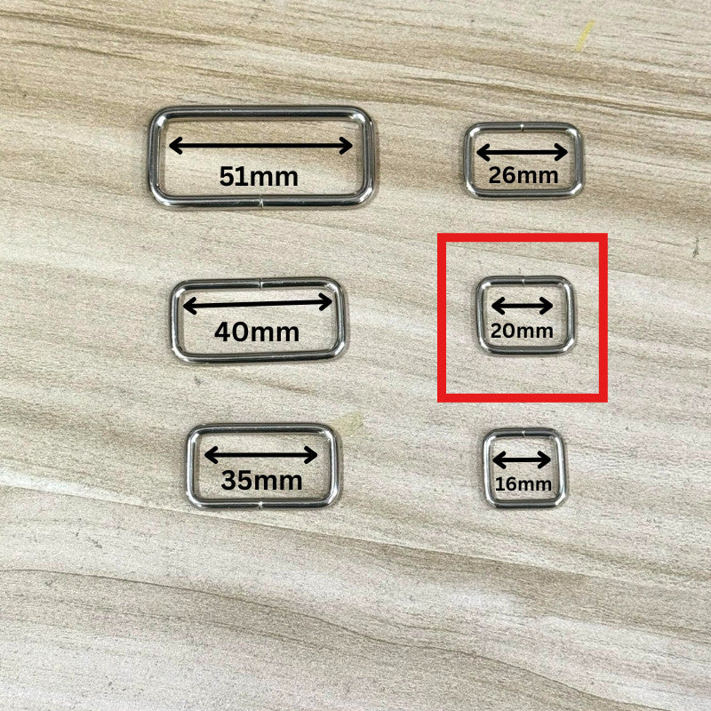 2pcs- Metal Square Buckle Ring- Rectangle Ring- Strap Ring Loop- Bag Accessories