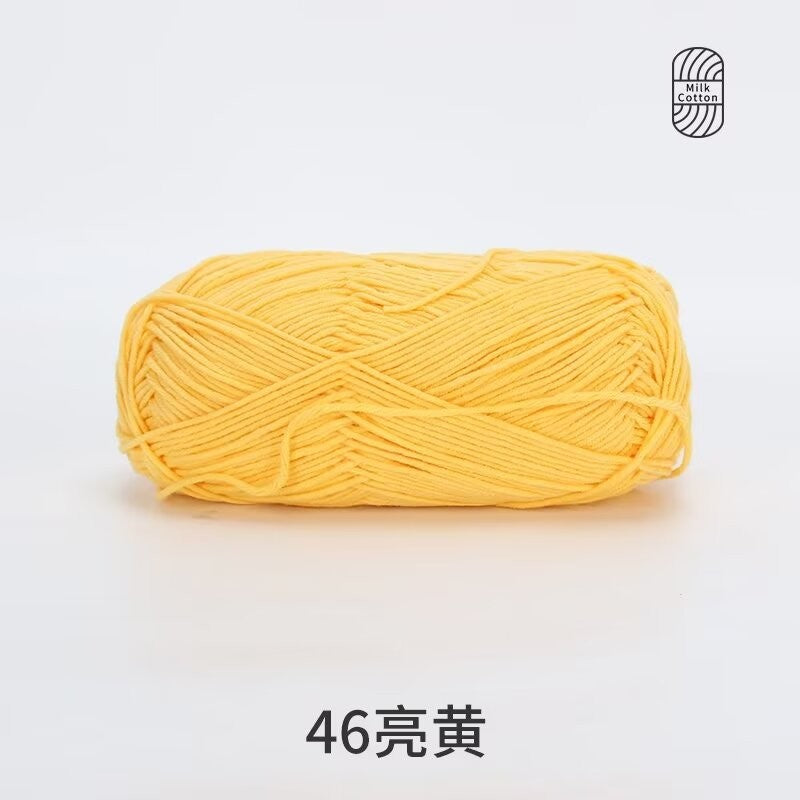 5Ply Milk Cotton Yarn (100g) – Premium Crochet & Knitting Yarn – Benang Kait – 雪妃尔