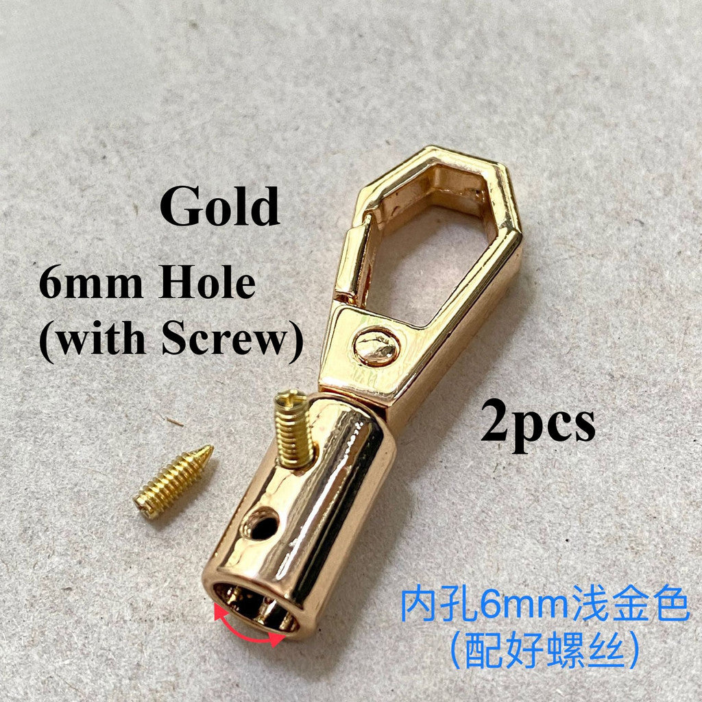 2pcs - Bell Buckle 6mm / 8mm- Rope Barrier End Stopper with Hook - Cangkuk Besi Kuku Kambing