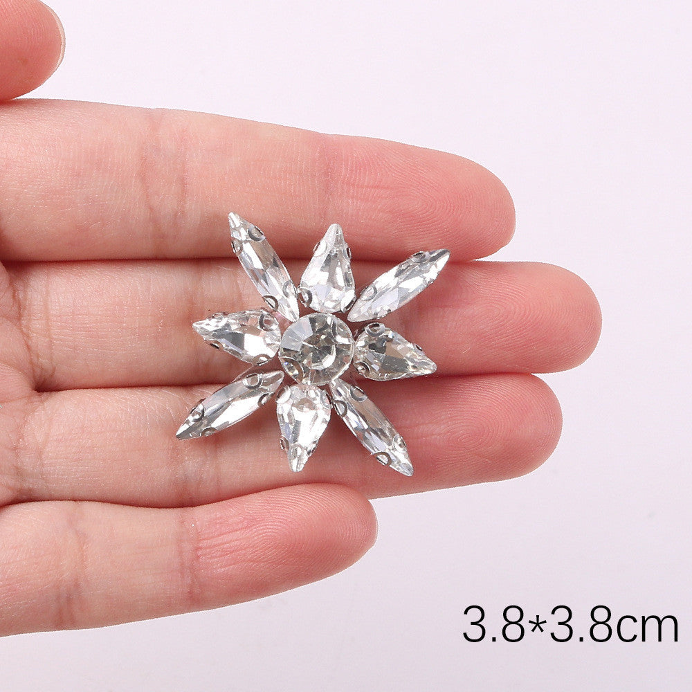 Premium Quality- Chunky Diamond Beads- Iron on Rhinestone - Crystal Clear Patch Diamond Beads- Manik Tampal